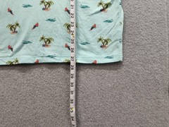 Aeropostale Men T Shirt S Light Blue Tropical Palm Tree Print Short Sleeve Tee