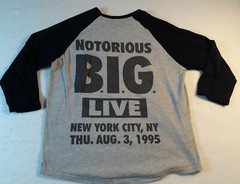 Brooklyn Mint 21 Men Notorious B.I.G. T Shirt New York City Live Aug 3 1995 Sz L