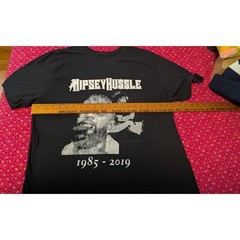 Nipsey Hussle Memorial T-Shirt Mens Black Graphic Tee 1985-2019 Marathon XL