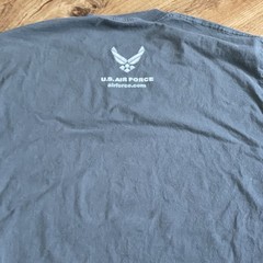 Air Force Gray Tshirt Mens Size Measured Short Sleeve Military Graphics Tee