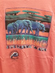 Vintage Elephant Walk Endangered Species T Shirt XL Single Stitched USA made