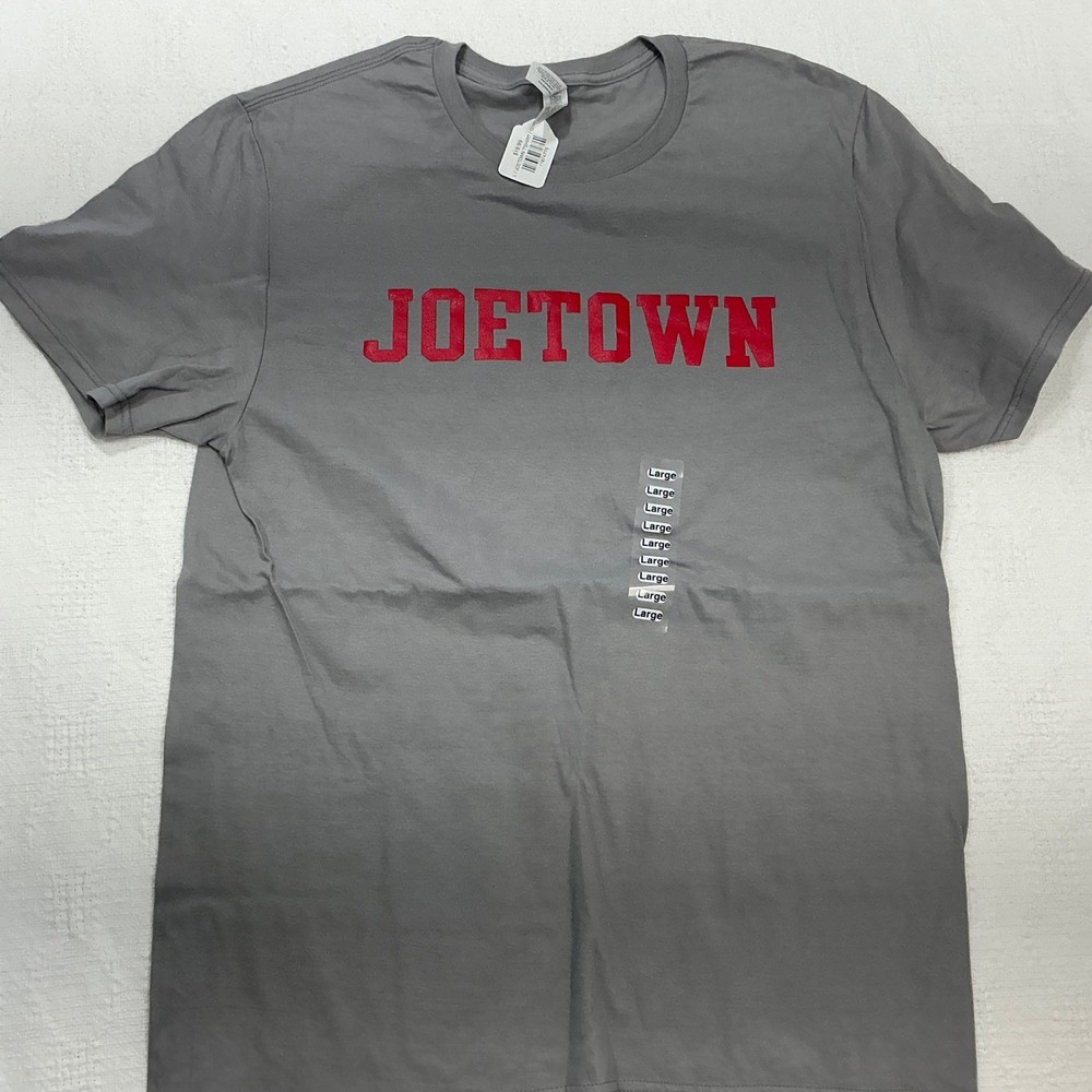 Jerzees Joetown CSB SJU T-Shirt Mens Large Gray Red Short Sleeve Crew Neck NEW