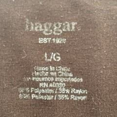 Haggar Men’s Large Brown Crew Neck T-Shirt Short Sleeve Soft