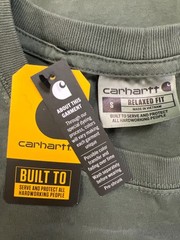 Carhartt Men’s Green Relaxed Fit Lightweight Pocket Short Sleeve Tee Shirt – S