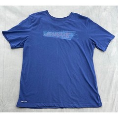 Nike DRI FIT TShirt Mens Large Blue Just Do It Tee Graphic Athletic Top