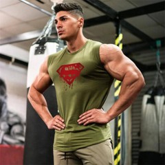 Gym Tank Top Fitness Bodybuilding Vest Mens Sleveless Shirt