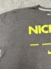 Nike “Nice As” Regular Fit T-Shirt • Gray/Neon Yellow • Men’s XL