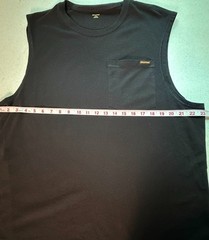 Brahma Sleeveless Crew Neck Pocket Tank Top Men’s Size XL Black Cotton Blend