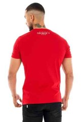 Avenue George V Paris T-Shirt Lion Men’s Red Tee Rhinestone Fitted XL 2XL 3XL