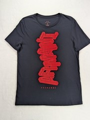 Armani Exchange Men’s Size M Slim Black w/Red 3-D Logo Graphic Crewneck TShirt
