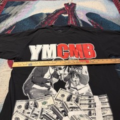 Vintage Y2K Lil Wayne Drake YMCMB Black Shirt Men’s 2XL Rap Money AOP Big Print