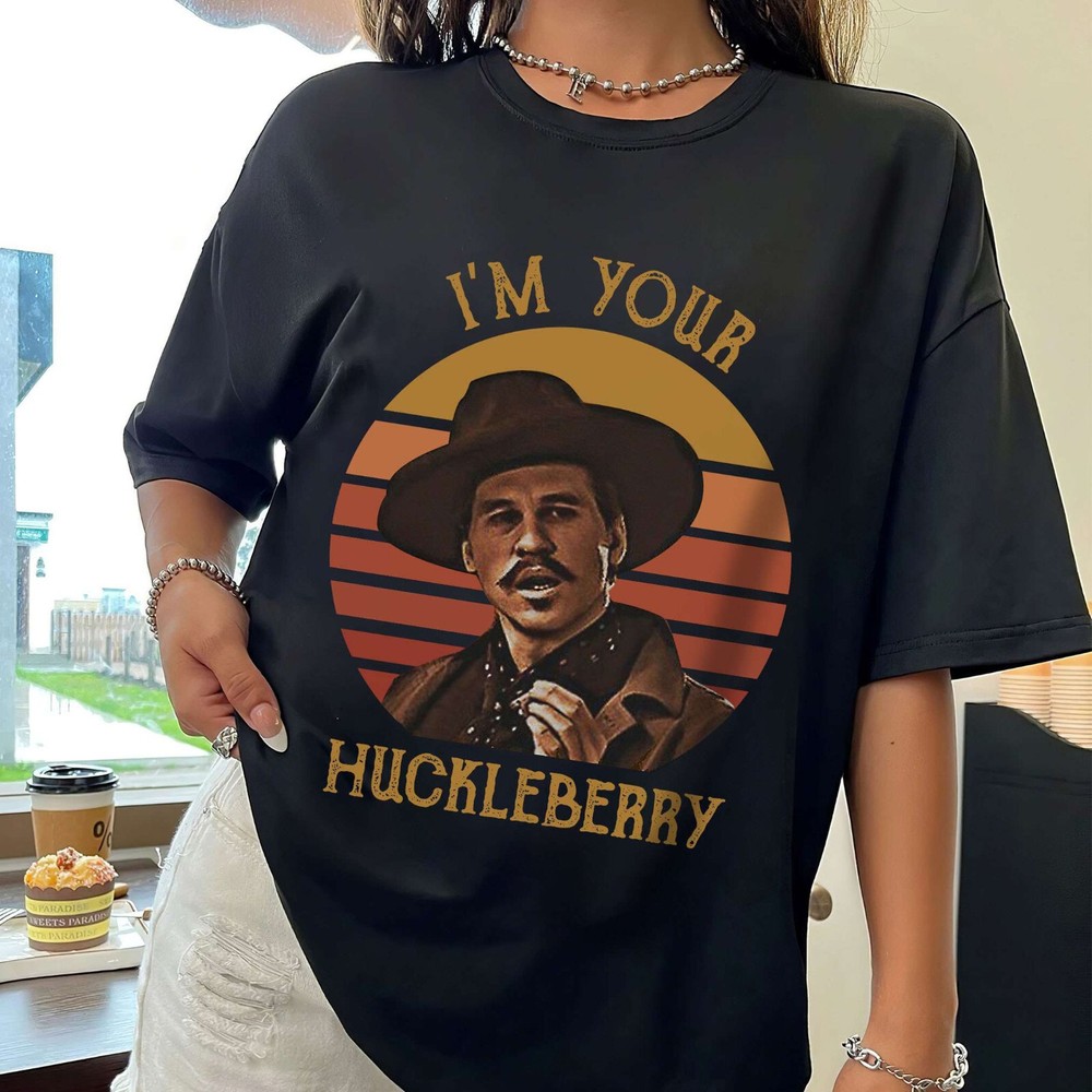 Doc Holliday I’m Your Huckleberry Vintage Men’s Black T-Shirt, Doc Holliday Tee