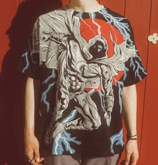 Chronic Images “Moon Knight” AOP Vintage Style Bootleg Tshirt Sz Large Dbl Side
