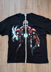 Vintage Marvel Iron Man Black Shirt Delta Pro Weight Y2K Sizez XL