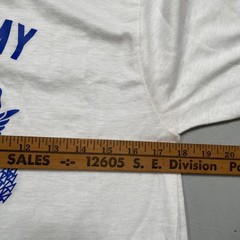 Vintage US ARMY Fort Lee Virginia Military Soldier Camp Ringer T-Shirt M-L?