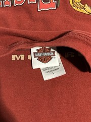 Harley Davidson Aces & Eights Mason, Ohio Red Two Side Graphic Tee Shirt Size L