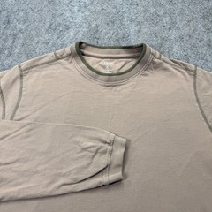 Kuhl Long Sleeve T-Shirt Men M Beige Khaki Wildfibre Crew Neck Solid Breathable