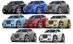 Chrysler 300 Classic Car Garage Sign Wall Art Graphic Sticker