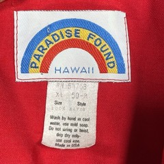 Vintage Paradise Found Shirt XL Red Floral Lightweight Beach Rayon USA Hawaiian