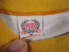 The Flat Head Shirt Mens 36 White Yellow Raglan Glory Park Baseball Cotton
