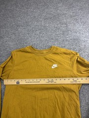 Nike Shirt Mens Medium Gold The Nike Tee Long Sleeve Swoosh Logo Crewneck
