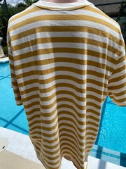 Vintage Old Navy Wide retro Striped Yellow T Shirt mens XXXL Tall NEW 3XL