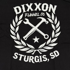 DIXXON Flannel Co. T-Shirt XL Black Sturgis SD Sketchy White Crest Tee NWT Men’s