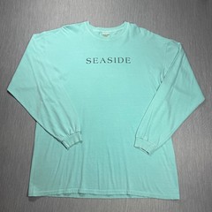 The Seaside Style T-Shirt Size XL Teal Blue Comfort Colors Long Sleeve