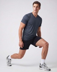 5 Pack: Men’s V-Neck Dry-Fit Moisture Wicking Active Athletic Tech Performanc…