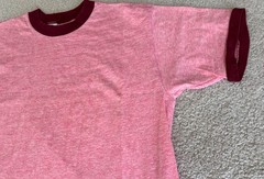 VTG Towncraft Shirt Men’s L Pink Red Ringer 50/50 60s 70s JCPenneys Two Tone