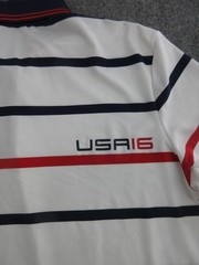 USA 2016 Ryder Cup Polo Shirt Mens XL White Golf RLX Ralph Lauren Stripe