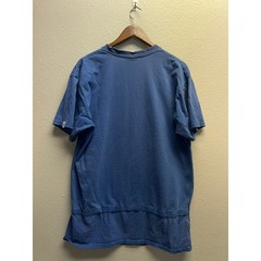 Nike Blue Blank Shirt Y2K Swoosh Just Do it Short Sleeve Long Length Tee 2000s L