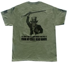 From My Cold Dead Hands Uncle Sam T-Shirt Second Amendment Militia Gun Rights 2A