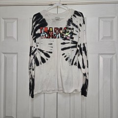 Marvel Avengers Tie Dye Long Sleeve Graphic T-Shirt Mens Medium Comic Print