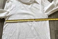 Pact Organic Cotton Long Sleeve T-Shirt Men’s M White Stretch Jersey Crew NWT
