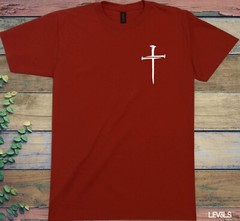 3 NAILS CROSS T SHIRT CHRISTIAN CROSS JESUS SAVES GOD IS GOOD