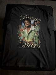 Bruno Mars Romantic Tour OFFICIAL 2026 XL Extra Large Short Sleeve T-Shirt Grey