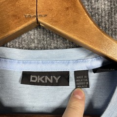 VINTAGE 90s DKNY T Shirt Mens Size Medium Sun Faded Elastic Waist Cotton Blend