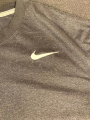 Nike Dri Fit Legend T Shirt Mens XL Black Swoosh Logo Crew Neck Short Sleeve Gym