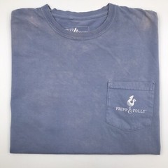 Fripp & Folly Straight Southern Blue Pocket Tee Short Sleeve Sail Boat T Shirt L