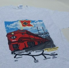 Vtg Train Lehigh Valley Railroad T Shirt 604 Daylight Sales.