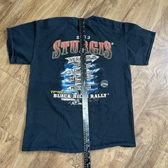 Biker Lone Wolf Rider Black Tshirt Men Large Sturgis Motorcycle Bike Rally Tee