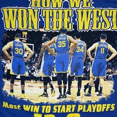 Golden State Warriors NBA Champion Shirt Rap Tee Men XL Steph Curry Kevin Durant