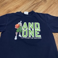 Vintage And1 Tshirt And One The Brand For Ballers Blue Mens XL Basketball Tee