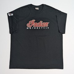 Indian Motorcycle Graphic T-Shirt – Black (Double Sided & Sleeve Hit)