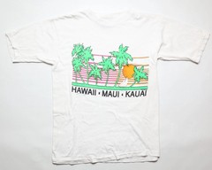 HAWAII MAUI KAUAI 1986 VINTAGE GRAPHIC TEE SHIRT JERSEY POLY TEES