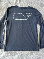 Vineyard Vines Men’s Navy Long Sleeve Pocket Tee With Sleeve Logo Size S