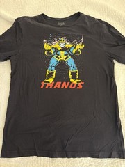 Men’s Marvel Thanos Snap T-Shirt Adult Size Medium M Dark Blue