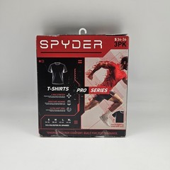 SPYDER 3 Pack Men’s S M L XL Pro-Series Poly Microfiber T Shirts Assorted Colors