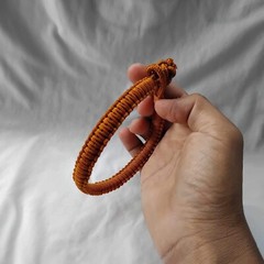 NEW Buddhist alms bowl strap, braided rope style, centipede pattern, length 30cm